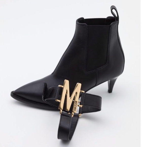 Moschino classic LEATHER ANKLE BOOTS - Picture 3 of 8